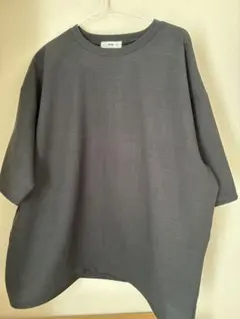 WEGO オーバーサイズ 半袖Tシャツ チャコールグレー M ビッグシルエット