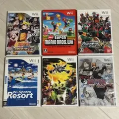Wii ソフト 6本 まとめ売り スーパーマリオ NARUTO 仮面ライダー 等