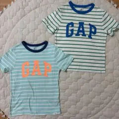 【子供Tシャツ】GAP ギャップ ボーダー 105㎝ 2枚セット 双子 年子
