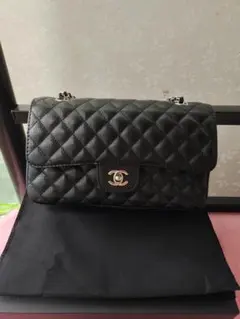 ブラック レザー ショルダーバッグ