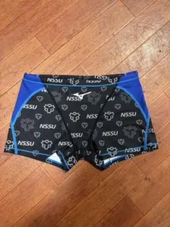 NSSU スポーツ用水着 黒/青 ロゴ入り 日体大 水着 NSSU 競泳水着 黒/青 ロゴ入り - メルカリ