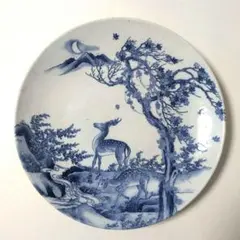 明治時代 伊万里焼 染付花鳥図飾り皿 直径約41.5cm 古美術 - メルカリ