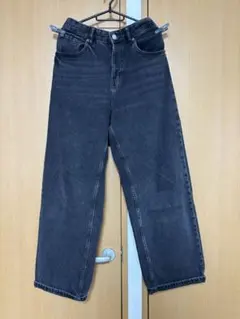 ZARA ブラックバギーデニムパンツ EUR38のサムネイル