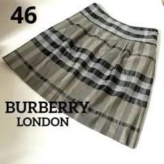 美品✨希少バーバリーロンドン フレアスカート 大きいサイズ46 ノバチェック