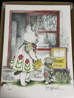 ヒグチユウコ　ほんやのねこ・おみやげ　ジクレー　複製画 絵画