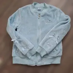 美品　sue　パーカー　水色　ふわふわ　リボン　150cm