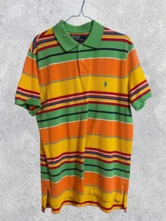 カラフルストライプ ポロシャツ POLO RALPH LAUREN 90s