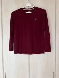 Champion チャンピオン ロンT 長袖 XL ボルドー ワンポイント刺繍