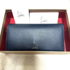 【未使用新品】 ルブタン 長財布 チェーンウォレット ネイビーのサムネイル