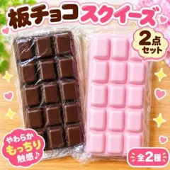 【24時間以内匿名発送】板チョコスクイーズ ２点セット
