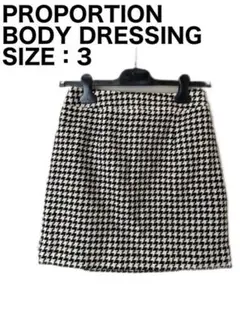 ◆PROPORTION BODY DRESSING 千鳥格子ミニスカート ウール