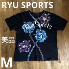 激レア RYU SPORTS ハイビスカス デカロゴ Tシャツ 黒 Mのサムネイル