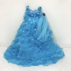 子供ドレス　5から7才　水色　720