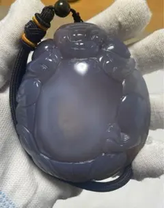 稀少 天然水胆紫瑪瑙握り石 (太古の水入り) 水沢山262g大きめパワーストーン