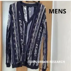 ITEMS URBAN RESEARCH ネイビー カーディガン L