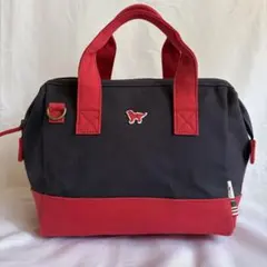 DOG DEPT お散歩バッグ ハンドバッグ 2way キャンバス　防水　紺赤のサムネイル