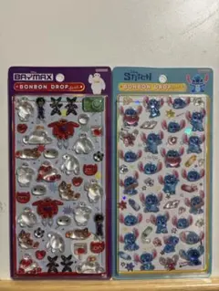 正規品 ベイマックス&スティッチ ボンボンドロップシール