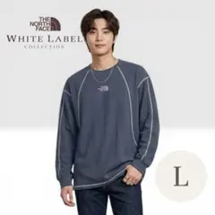 【THE NORTH FACE】長袖ロゴT＊ライトネイビー＊L＊韓国限定