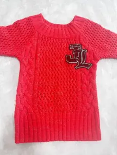 JENNI love 赤 ケーブルニットセーター130ギャル
