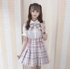 シークレットハニー　ブラウス　スカート　セットアップ　チェック
