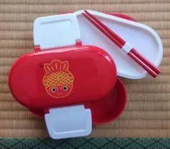 ちょきんぎょ 2段ランチボックス 箸付き レッド