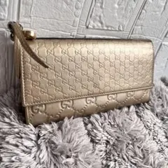 GUCCI シマ　長財布　ゴールド　インターロッキング　メンズ　レディースのサムネイル