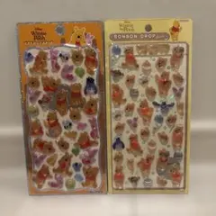 正規品　ボンボンドロップ　プチドロップステッカー　ディズニー　プーさん　2点