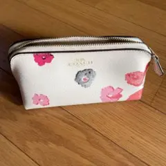 ジャム猫さん専用COACH 花柄中型ポーチ ブラウン/ピンク ジャム猫さん専用COACH 花柄中型ポーチ ブラウン/ピンク