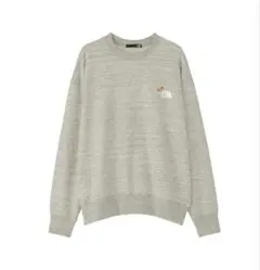 THE NORTH FACEフラワー ロゴ クルー ユニセックスミックスグレー