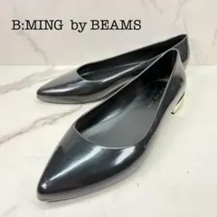 【B:MING by BEAMS】ポインテッドトゥ レインパンプス 黒 37のサムネイル