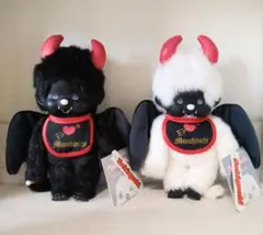 【タグ付】デビル 悪魔　モンチッチ ぬいぐるみ　ブラック 限定　セキグチ Sekiguchi - 【タグ付】デビル 悪魔 モンチッチ ぬいぐるみ
