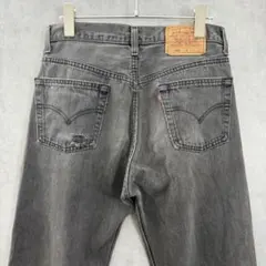90s USA製 Levi's リーバイス 後染めブラックデニムパンツ W30
