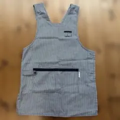 ストライプエプロン 前面ポケット付き