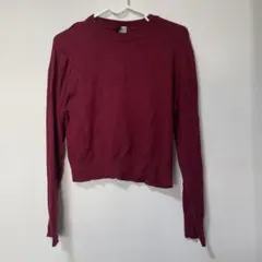 H&M DIVIDED クルーネック ニット ボルドー XSのサムネイル