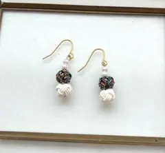 水引アクセサリーピアス・イヤリング　玉結び　入学　結婚式　七五三　浴衣　披露宴