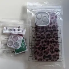 iPhone 16 Pro ピンクのヒョウ柄ケース　とピンクのレンズカバー