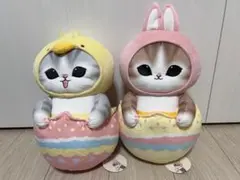 モフサンド イースターにゃん BIGぬいぐるみ　うさぎ　ひよこ　２点セット
