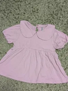 100cm 襟付きピンクフレアトップス