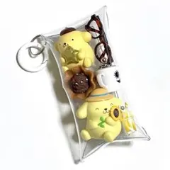 ガチャ詰めポーチ　黄色　ポムポムプリン