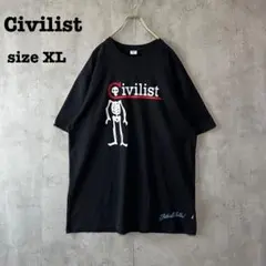 Civilist シビリスト スケルトン ロゴ Tシャツ XLストリート 古着