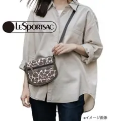 LeSportsac グレー 花柄 サコッシュ ポーチ ミニショルダーバッグ