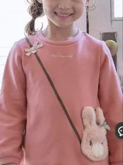 新品未使用　any エニィファム　裏シャギー　うさぎポシェット　トレーナー