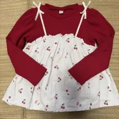 apres les cours チェリー柄長袖カットソー110cm