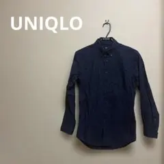 UNIQLO ユニクロドット柄 長袖シャツ XS 水玉　綿100メンズ