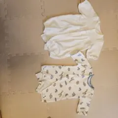 ベビーコットンロンパース、カバーオール2点セット