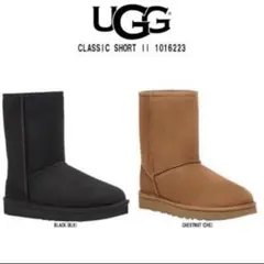 【超美品】UGG クラシックショートII ブーツ 24 チェスナット