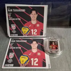 ラン・タカハシ ラベル缶　ステッカー2枚&キーホルダーセット