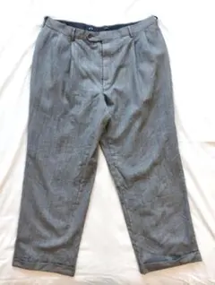 【９０ｓ】　JOS.A.BANK　ウール２タックスラックス　ワイド　千鳥格子