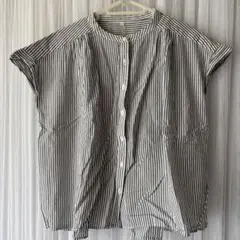 無印良品　強撚ボイルフレンチスリーブブラウス