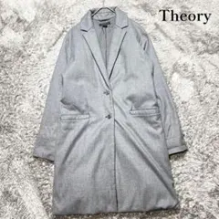 人気モデル セオリー　レディース チェスターダウンコート　グレー　Sサイズ　美品